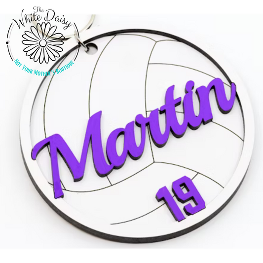 Personalized Volleyball Bag Tag