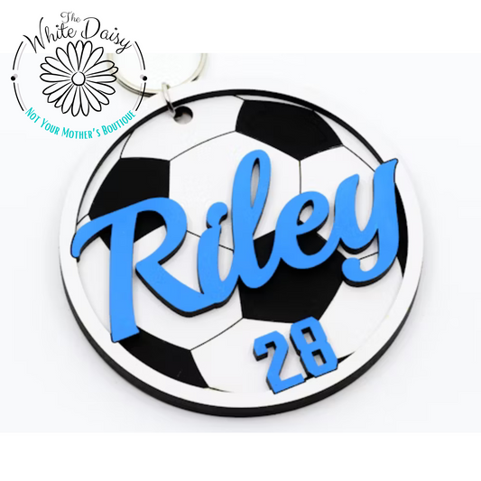 Personalized Soccer Bag Tag