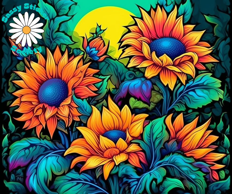 Sunflowers In The Moonlight - 20 oz Tumbler