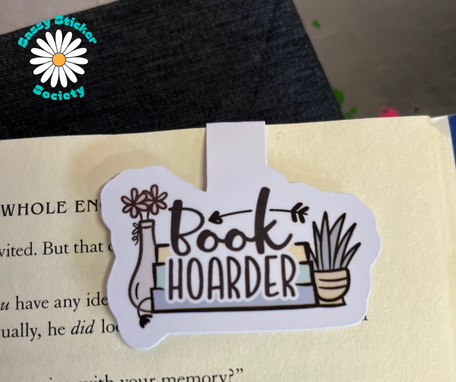 Book Hoarder Magnetic Bookmark