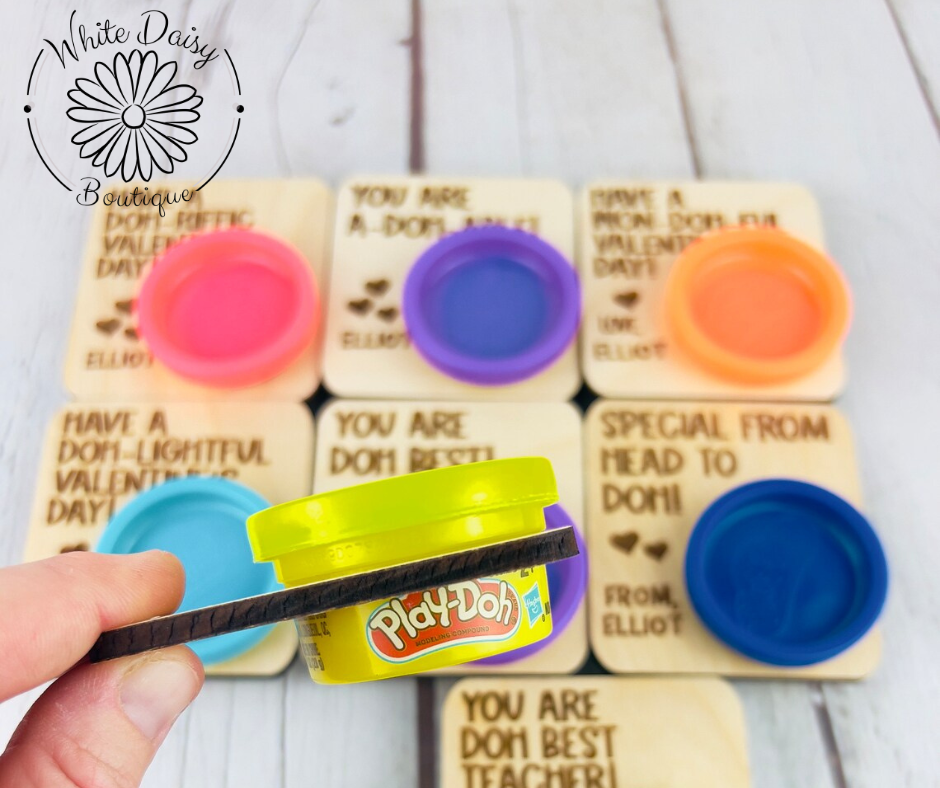 Personalized Play-Doh Valentine's Day Cards